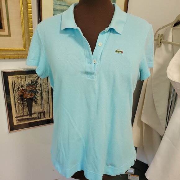 Lacoste of France Blue Short Sleeved Polo Shirt Size 46 - Picture 1 of 6